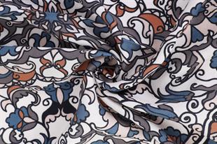 Etnik Desenli Kahverengi Pamuklu Şal