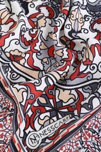 Etnik Desenli Kırmızı Pamuklu Şal