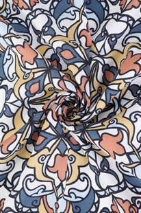 Etnik Desenli Sarı Pamuklu Şal