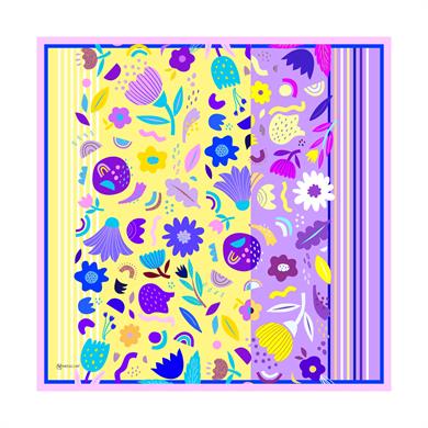 Eyalen Twill Scarf Purple