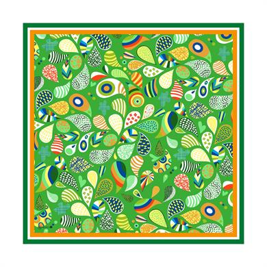 Helisia Twill Scarf Green