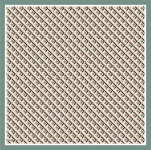 Kare Desenli Twill İpek Eşarp / Fular 95x95