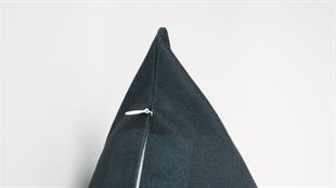 Kare Desenli Lacivert Kadife Yastık /Kırlent Kılıfı 48x48 cm