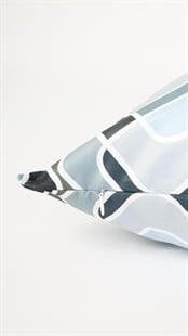 Kare Desenli Mavi Süet Yastık /Kırlent Kılıfı 48x48 cm