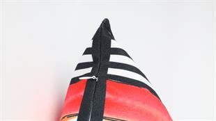 Kedi Desenli Siyah Kadife Yastık /Kırlent Kılıfı 48x48 cm