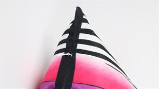 Kedi Desenli Siyah Süet Yastık /Kırlent Kılıfı 48x48 cm