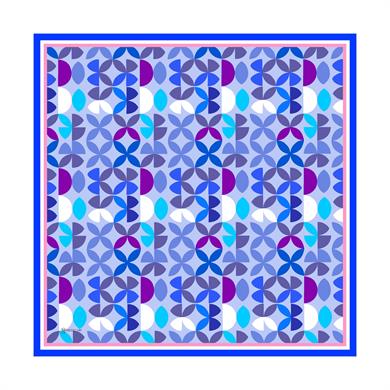 Laura Twill Scarf Blue