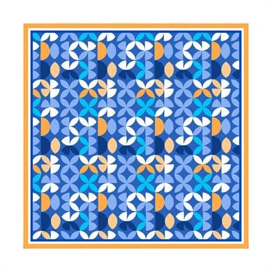 Laura Twill Scarf Blue