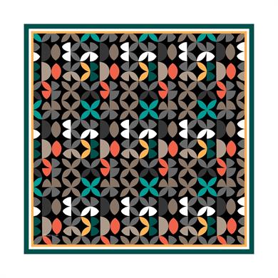 Laura Twill Scarf Black