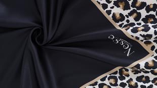Leopar Desenli İthal İpek Saten Eşarp