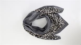 Leopar Desenli İthal İpek Saten Eşarp