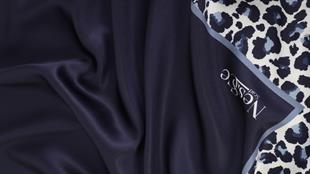 Leopar Desenli İthal İpek Saten Eşarp