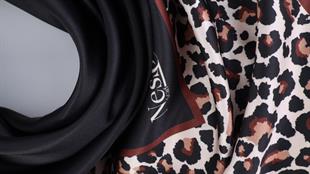 Leopar Desenli İthal İpek Saten Eşarp