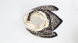 Leopar Desenli İthal İpek Saten Eşarp