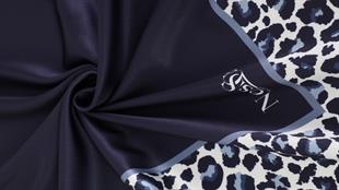 Leopar Desenli İthal İpek Saten Eşarp