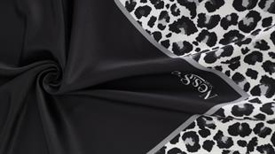 Leopar Desenli İthal İpek Saten Eşarp