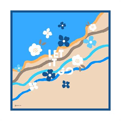 Let It Go Twill Scarf Blue