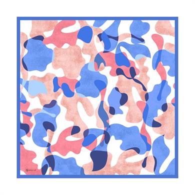 Lia Twill Scarf Blue