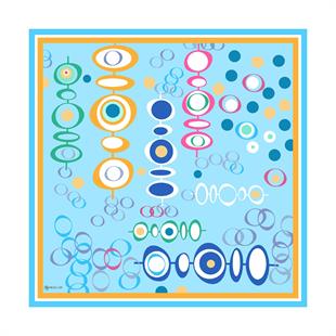 Lilith Pilise Twill Eşarp Mavi