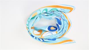 Lilith Pilise Twill Eşarp Mavi