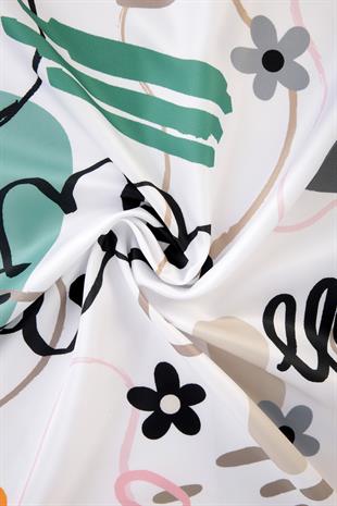 Lost Twill Scarf Beyaz