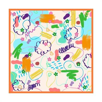 Lost Twill Scarf Orange