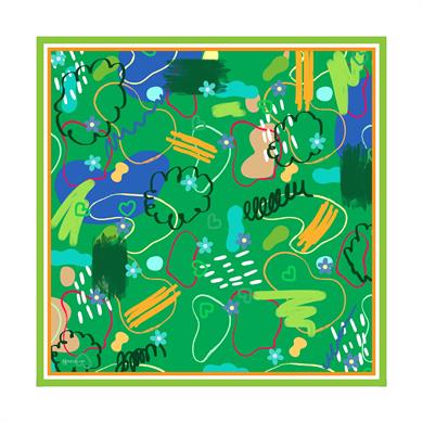 Lost Twill Scarf Green