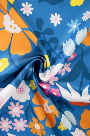 Melany Twill Scarf Blue