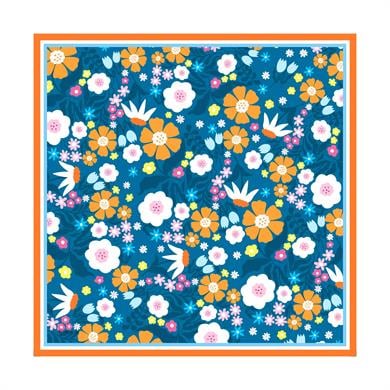 Melany Twill Scarf Blue