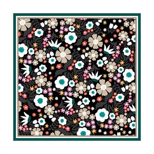 Melany Twill Scarf Black