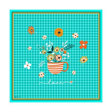 Mirala Twill Scarf Turquiose