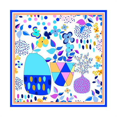 Monica Twill Scarf Beyaz