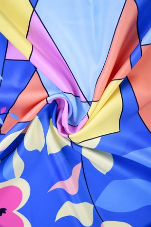 Monica Twill Scarf Blue