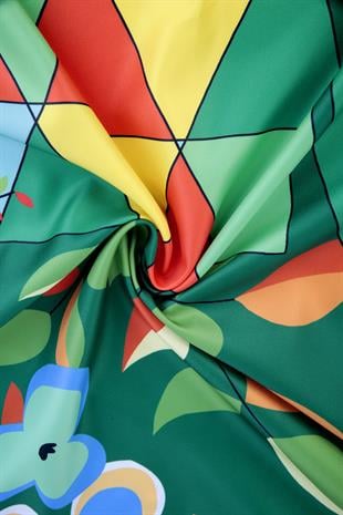 Monica Twill Scarf Green