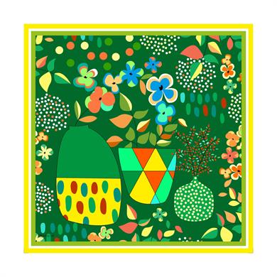 Monica Twill Scarf Green