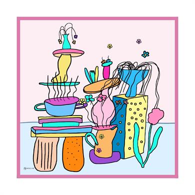 Nemesis Twill Scarf Pink