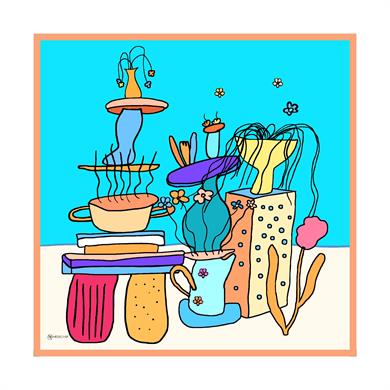 Nemesis Twill Scarf Turquiose