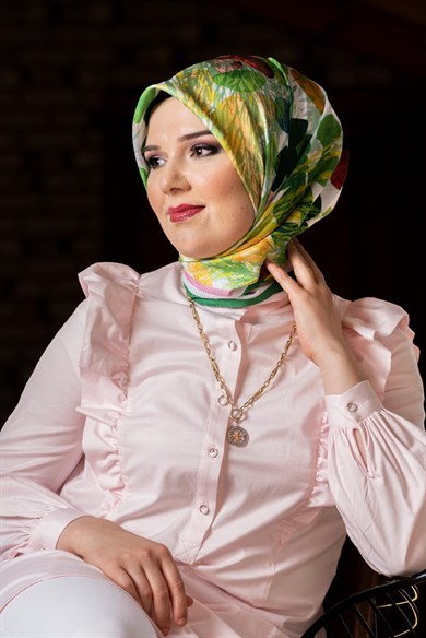 Afrodit Twill Scarf Green