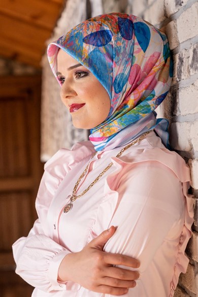 Afrodit Twill Scarf Turquiose