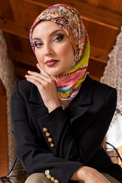 Aisa Twill Scarf Yellow