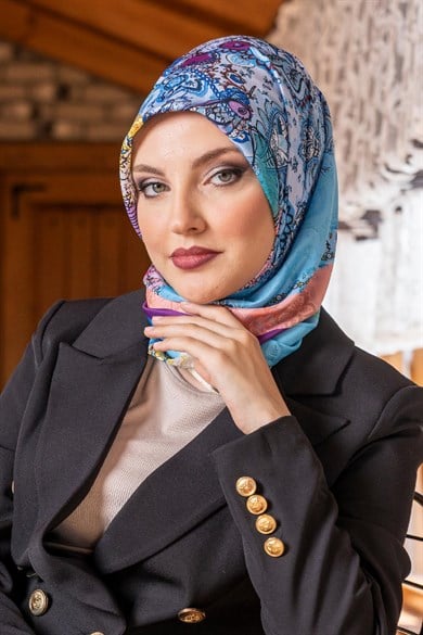 Aisa Twill Scarf Turquiose