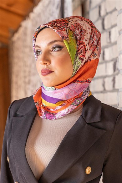 Aisa Twill Scarf Orange