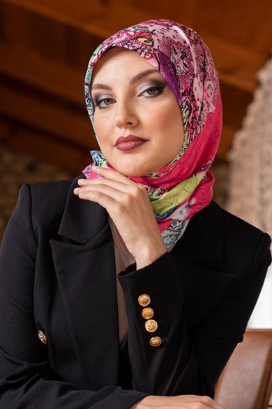 Aisa Twill Scarf Pink