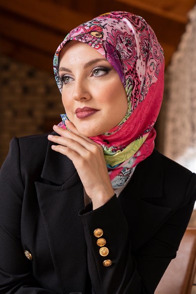 Aisa Twill Scarf Pink