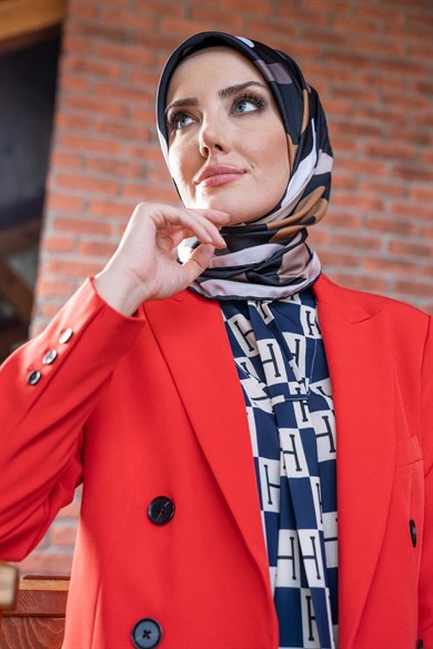 Aldina Twill Scarf Black