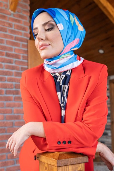 Aldina Twill Scarf Blue