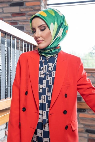 Aldina Twill Scarf Green