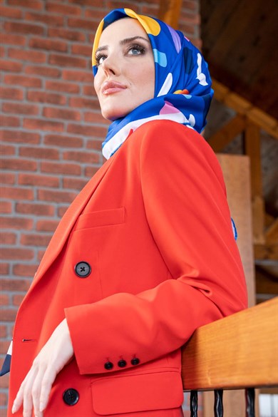 Aldina Twill Scarf Blue