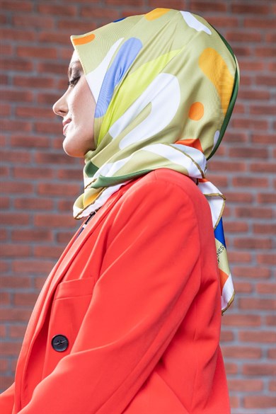 Aldina Twill Scarf Oil Greeni