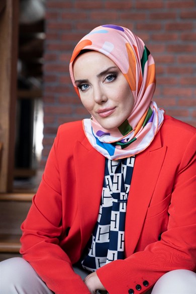 Aldina Twill Scarf Orange